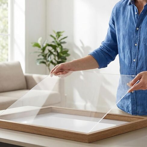 HAKZEON 10 Pack 12x16 Inch Clear Acrylic Sheets, 0.04 Inch Thick Acrylic Plastic Panels for Crafting, Picture Frame Glass Replacement and DIY Display Projects, Easy to Cut in Saudi Arabia