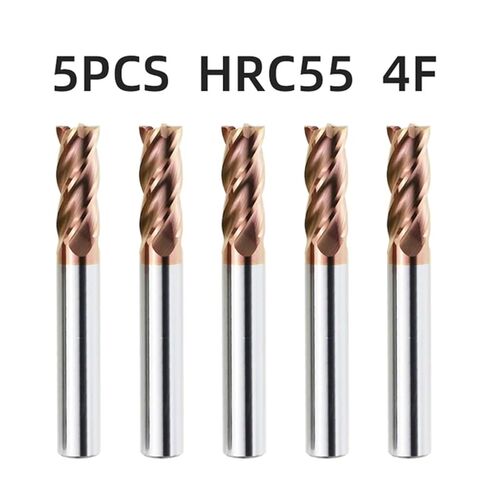 HRC55 CNC Milling Cutter Carbide End Mill 4 Flutes Machine Tools for Metal 3 5 6 8 Shank Tungsten Steel Endmills(D3xD3x50L) in Kuwait
