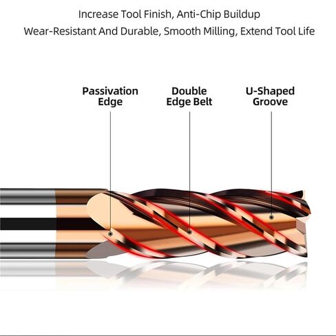 HRC55 CNC Milling Cutter Carbide End Mill 4 Flutes Machine Tools for Metal 3 5 6 8 Shank Tungsten Steel Endmills(D3xD3x50L) in Kuwait