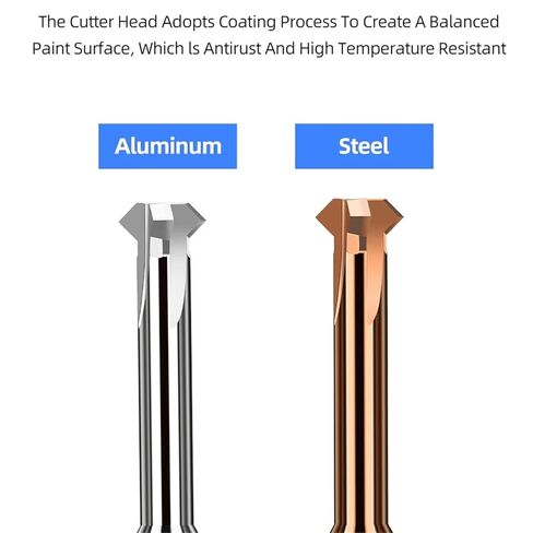 Carbide Chamfer Milling Cutter Tungsten Steel Chamfering Upper Lower Metal CNC End Mills 1Pcs(90 Degree,UNCOATED_D4X50L) in Kuwait