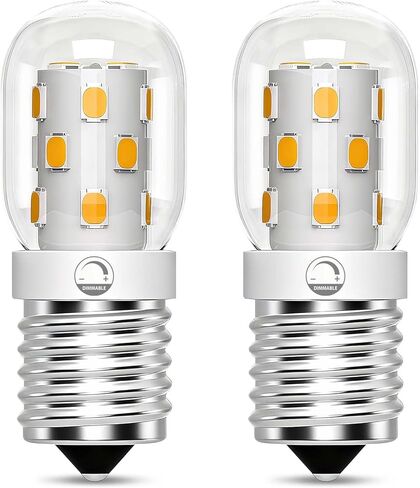 لمبة إضاءة LED للميكروويف تحت الغطاء 3 وات، 300 لومن، 30 وات مكافئة E17 لمبة LED قابلة للتعتيم لغطاء المطبخ، 3000 كلفن أبيض دافئ، عبوتان in Saudi Arabia