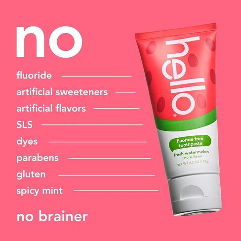 Hello Fresh Watermelon Fluoride Free Kids Toothpastes and Fluoride Free Kids Mouthwash Bundle Pack, Freshens Breath and Tastes Awesome, SLS Free Formulas, No Spicy Mint, Natural Watermelon Flavor in Saudi Arabia