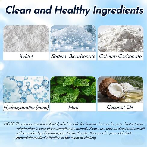 Dr.Brian Toothpaste Tablets - Nano Hydroxyapatite Toothpaste, Fluoride & Plastic Free, Eco & Travel Friendly Chewable Tablet, Remineralizing & Natural Whitening Mouthwash Tablets, 62 Tabs in Kuwait