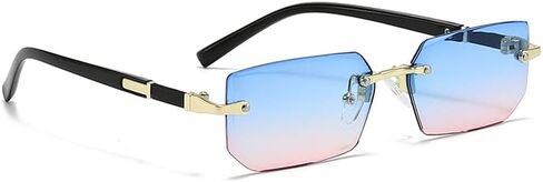 Rimless Sunglasses with Multiple Lens Options, Lightweight for Everyday & Outdoor Use - Unisex Design in Saudi Arabia