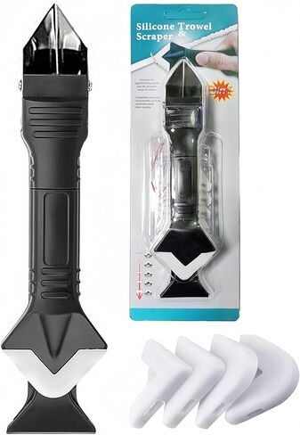 أداة السد 5 في 1 ، مجموعة السقوط المزيل وسائل السقوط السيليكون مع مكشطة الجص و 6 منصات السيليكون ، مثالية للمطبخ والحمام وختم النوافذ in Kuwait