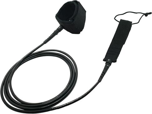 Surfboard Leash, 6/7/8/9/10/11/12ft SUP Leg Rope, 7mm Adjustable Thigh Ankle Cuff Leash, Straight Surf Leashes with Key Pocket, 6 Color in Saudi Arabia