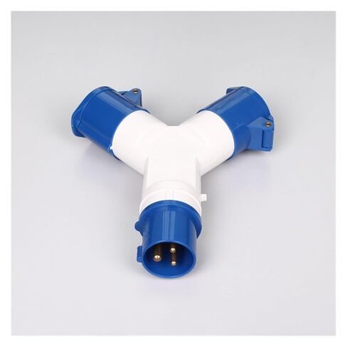 1012 موصل مقبس صناعي واحد إلى اثنين برأسين 16A 220V مقرنة طيران ثلاثية النواة (1012) in Kuwait