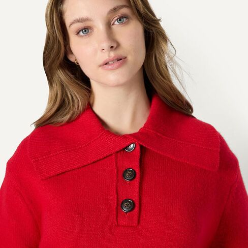 Amazon Essentials (Demi's Pick) Women's Relaxed-Fit Button Collar Sweater in Saudi Arabia