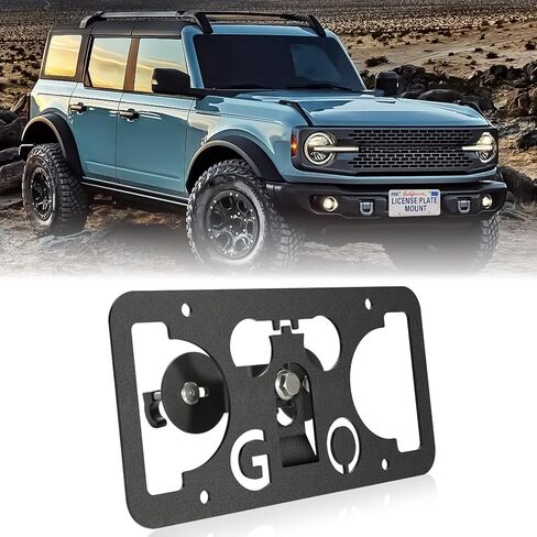 Front Bumper License Plate Mount Compatible with BMW X7 2019-2026, No Drill Front License Plate Frame Tow Hook License Plate Bracket Holder Mounting Kit Car Accessories in Saudi Arabia