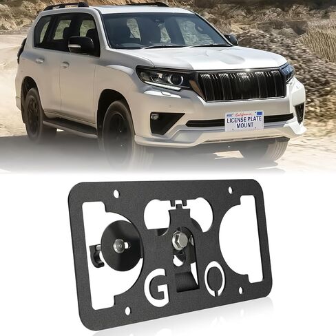 Front Bumper License Plate Mount Compatible with BMW X7 2019-2026, No Drill Front License Plate Frame Tow Hook License Plate Bracket Holder Mounting Kit Car Accessories in Saudi Arabia