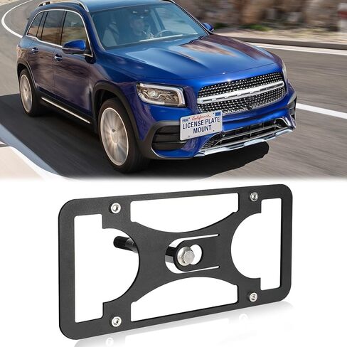 Front Bumper License Plate Mount Compatible with BMW X7 2019-2026, No Drill Front License Plate Frame Tow Hook License Plate Bracket Holder Mounting Kit Car Accessories in Saudi Arabia