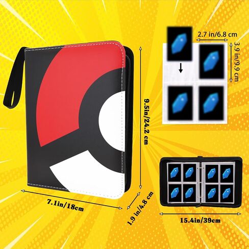CARD BINDER 4-POCKET ، 400 POCKETS DEBLEST DESIGN TRADING CARD CARD FOR Sports CARD PREMIUM CARD BOOK Sturdy Card Card (Pink ، 400 Card) in Saudi Arabia