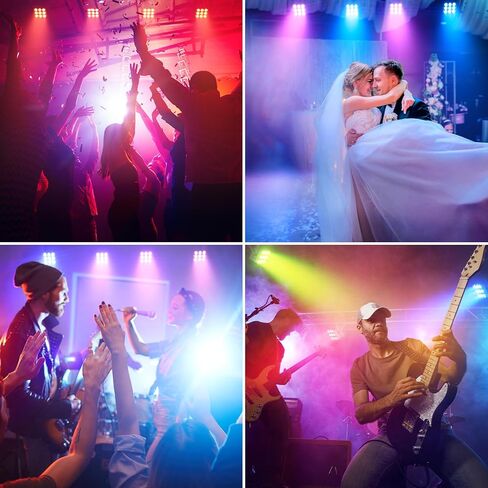 Rechargeable Stage Lights, 9 * 6W RGBWA UV 6-in-1 Battery Powered Par Lights, 6/8/10 CH Wireless Uplights DMX512 Control, Uplighting for Party, Wedding, Event, 1 Pack in Saudi Arabia
