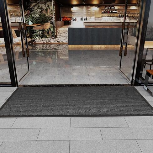 Commercial Floor Mat Heavy Duty Trap Dirt and Moisture Entryway Doormat, Non-Slip Rubber Backing Rug, Door Mat for High Traffic Area, 2' x 4', Brown in Saudi Arabia