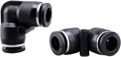 PV Black Pneumatic Quick Connector L-shaped Elbow Right Angle 4 6 8 10 12mm Trachea Hose Air Compressor Quick Connector(PV-12) in Saudi Arabia
