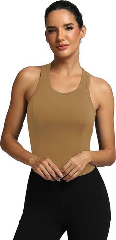 RACERBACK للسيدات Longline Sports Bra بنيت في قمم محصول Yoga Pat in Saudi Arabia