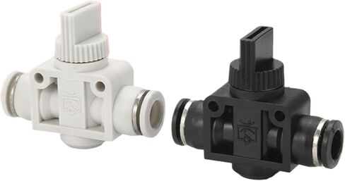 Pneumatic trachea quick connector HVFF hand valve quick plug quick connect plastic manual valve HVFF-4 6 8 10 12(White HVFF-6) in Saudi Arabia