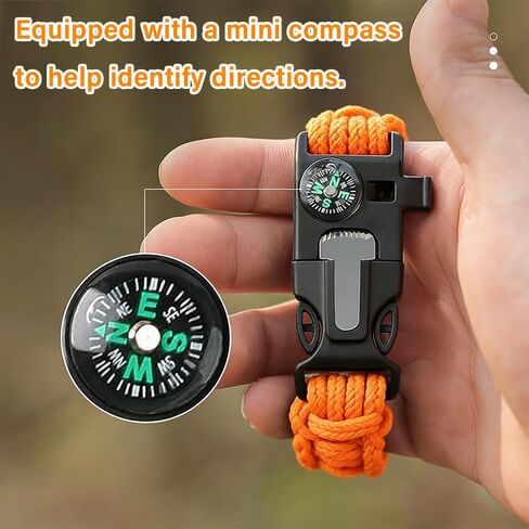 Outdoor Sports Foldable with Five in one Multifunctional Compass and Flint Rope in Saudi Arabia
