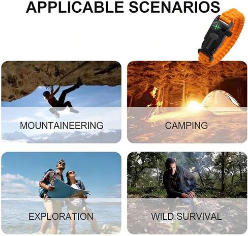 Outdoor Sports Foldable with Five in one Multifunctional Compass and Flint Rope in Saudi Arabia