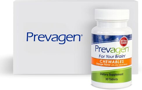 Prevagen Regular Strength Orange Chewables - 30 Tablets (1 Month Supply) | Formulated for Your Brain | 10mg of Apoaequorin Plus Vitamin D3 in Kuwait