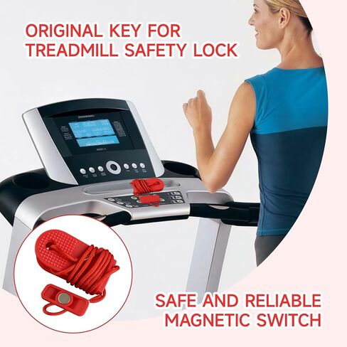 4-Pack Red Safety Keys for Home Fitness Equipment,Treadmill Magnet Safety Key, Treadmill Safety Key Replacement, Durable Plastic Construction for Secure Treadmill Operation in Kuwait