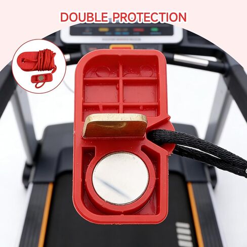 4-Pack Red Safety Keys for Home Fitness Equipment,Treadmill Magnet Safety Key, Treadmill Safety Key Replacement, Durable Plastic Construction for Secure Treadmill Operation in Kuwait