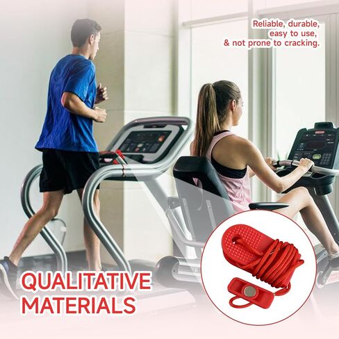 4-Pack Red Safety Keys for Home Fitness Equipment,Treadmill Magnet Safety Key, Treadmill Safety Key Replacement, Durable Plastic Construction for Secure Treadmill Operation in Kuwait
