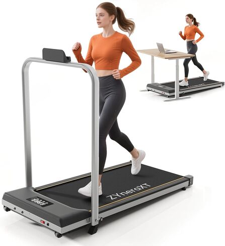 Foldable Walking Pad Treadmill, 2.0HP Motor, LED Display, 220 Lbs Capacity, Ultra-Slim 2-in-1 Design with Remote Control, 0-8% Incline, Quiet Under Desk for Home Office (W3-110-US) in Saudi Arabia