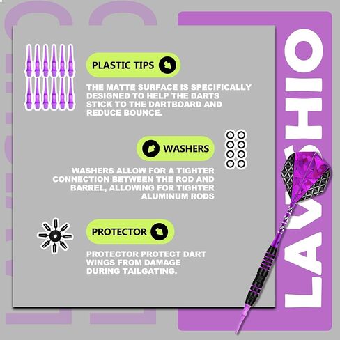 مجموعة سهام ذات أطراف ناعمة - مجموعات رؤوس بلاستيكية للسهام، 3 مجموعات رؤوس سهام احترافية من البلاستيك بعمود ألومنيوم 2BA نصائح بديلة سهام ناعمة احترافية، سهام بلاستيكية للوحة رمي السهام الإلكترونية in Kuwait