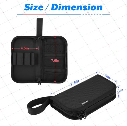 منظم محفظة رمي السهام - حقيبة تخزين مدمجة للسفر وحقيبة حمل للسهام الفولاذية ذات الأطراف الناعمة، تحمل 3 سهام مجمعة، طرف، عمود، طيران وإكسسوارات، مناسبة للاعبي بطولات الألعاب in Kuwait