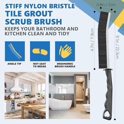 Crevice Cleaning Brush, Pack of 6, Hard Bristle Crevice Cleaning Brush, Shower Cleaner Brush, Bathroom Gap Cleaning Brush, Multifunctional Cleaning Tools, Gap Brush, Grout Brush for for Household Use in Saudi Arabia