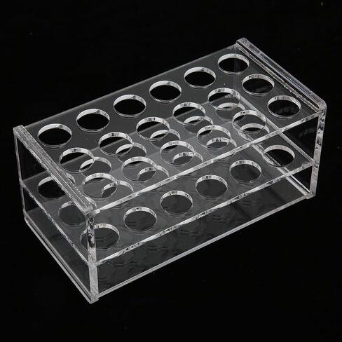 Acrylic Test Tube Rack for 17mm Tubes 18 Holes Transparent Centrifuge Tube Rack for 10ml 15ml Tube in Saudi Arabia