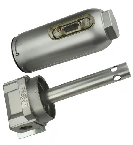 LM966N 3/4" Compressed Air in Line Filter Desiccant Dryer Moisture Water Separator - 225 PSI / 15.5 Bar 3/4" FNPT Width 4.5" x 3.5" with Wall Mounting Bracket, Height 10-1/8" - Air Compressor Parts in Saudi Arabia