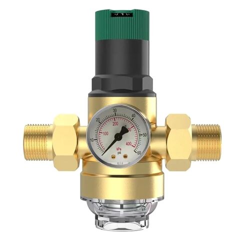 Water Pressure Regulator with Water Pressure Gauge and Mesh Filter Brass Pressure Reducing Valves for Drinking Water(DN15) in Saudi Arabia