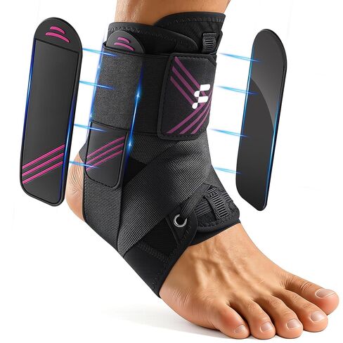 1.5mm Ultra Thin Ankle Brace for Women Men, Lightweight Breathable & Adjustable Figure-8 Support for Flexible Stability, Fits in ALL Types of Shoes for Sports, Work & Daily Relief, M in Saudi Arabia