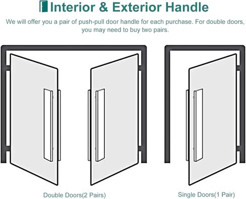 Modern Door Pull Handles for Sliding Barn and Glass Doors Easy Installation and Commercial Grade Interior/Exterior H Shape Design in Saudi Arabia