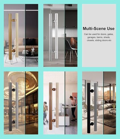 Sliding Barn Door Pull Handles for Interior/Exterior Commercial Grade H Shape Design Easy Installation Two Sided Glass/Wood Doors in Saudi Arabia