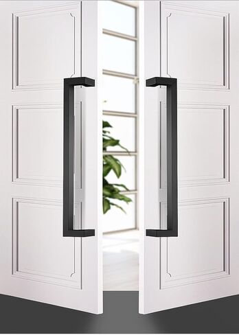 Modern Square Stainless Steel Barn Door Handle Heavy Duty Push Pull for Commercial Entrance Office Shop Front 60/80/120 cm Length in Saudi Arabia