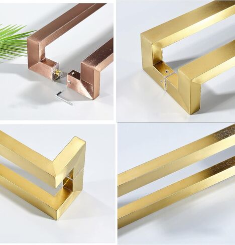 Modern Square Stainless Steel Barn Door Handle Heavy Duty Push Pull for Commercial Entrance Office Shop Front 60/80/120 cm Length in Saudi Arabia