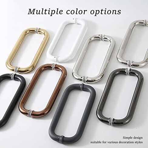 Heavy Duty Glass Door Handles Commercial Double Side Push Bar and Pull Handle Easy to Install Black 33cm (13")*30cm in Saudi Arabia