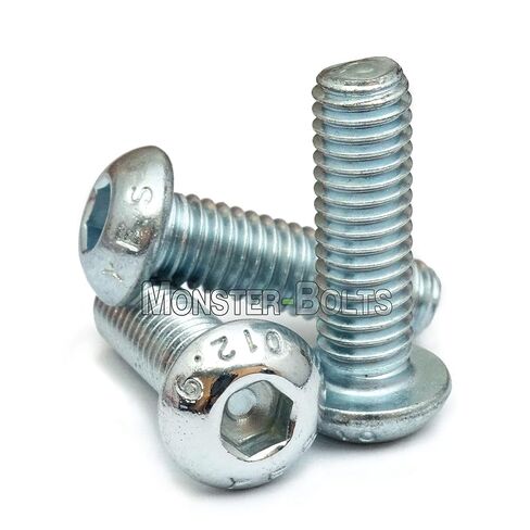 MonsterBolts - براغي بغطاء مقبس رأس M6 × 40 مم، ISO 7380، الزنك المخبوز CR+3، 20 حزمة in Kuwait