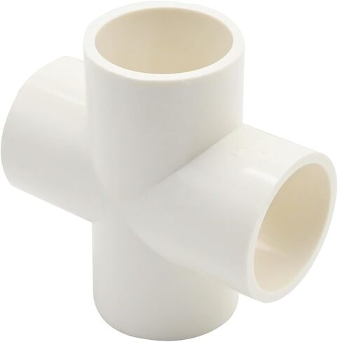 EATAKWARD 8 قطع تركيبات PVC متقاطعة 3/4 بوصة، موصل أنبوب الكوع المتقاطع بأربعة اتجاهات لبناء الأثاث الثقيل، رفوف تخزين رفوف الدفيئات الزراعية، تطبيقات حمامات السباحة الخارجية in Saudi Arabia
