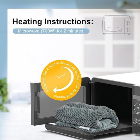 Microwave Heating Pad 16x7in Microwavable Heat Pack for Muscle Pain Relief Moist Rice Clay Bean Bag Pack Heat Therapy for Shoulders, Lower Back, Abdomen Cramps Hot Cold Compress Reusable 1.8 lbs in Kuwait