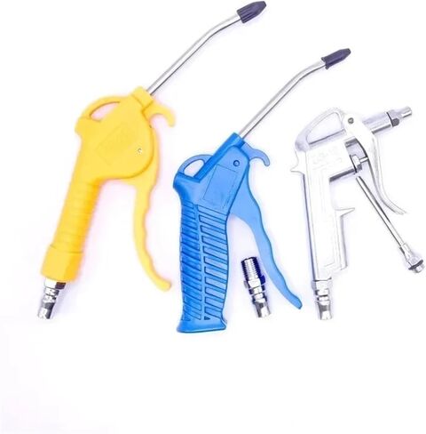 1PCS Pneumatic Air Blow Gun Blowing Airsoft Guns Cleaning Tool Dust Spray 1/4"" Port Duster Clean(Color:Short Yellow) in Saudi Arabia