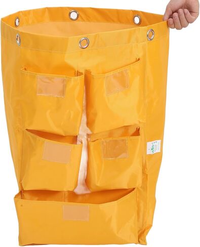 Cleaning Janitorial Cart Bag: Housekeeping Pushcart Garbage Storage Bag Replacement Cleaning Supplies Organizer for Trash Collection Blue in Saudi Arabia