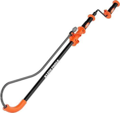 كلاين تولز 53018 مثقاب مرحاض فولاذي بطول 6 أقدام، مزيل سدادة تصريف المرحاض القابل للتمدد، عملية حفر يدوية هجينة، ثعبان سباكة للمصارف in Kuwait