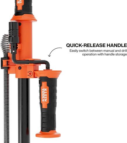 كلاين تولز 53018 مثقاب مرحاض فولاذي بطول 6 أقدام، مزيل سدادة تصريف المرحاض القابل للتمدد، عملية حفر يدوية هجينة، ثعبان سباكة للمصارف in Kuwait