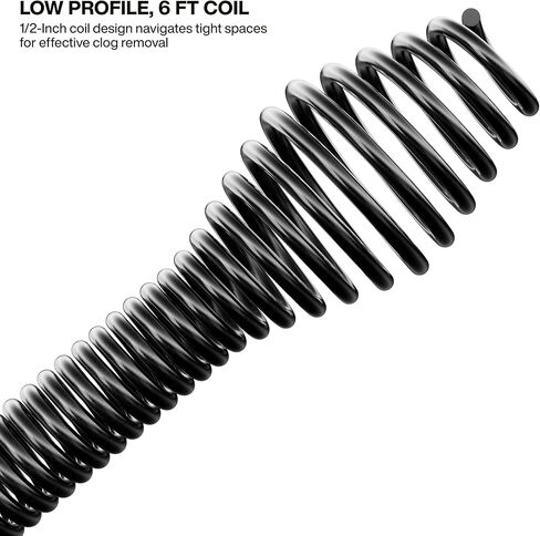 كلاين تولز 53018 مثقاب مرحاض فولاذي بطول 6 أقدام، مزيل سدادة تصريف المرحاض القابل للتمدد، عملية حفر يدوية هجينة، ثعبان سباكة للمصارف in Kuwait
