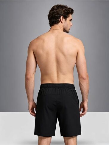 Unisex Athletic Shorts Ice Silk Quick Drying Stretch Shorts for Women Men Summer Workout Gym with Zipper Pockets in Saudi Arabia