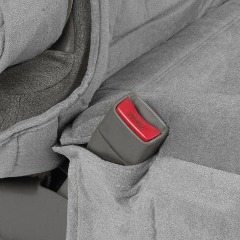 BDK Velour Fabric 2-Pack Front Seat Covers for Pick-Up Trucks, Trucks, Vans with Integrated Seat Belt, Integrated Arm Rest, Detachable Headrest - Black in Saudi Arabia